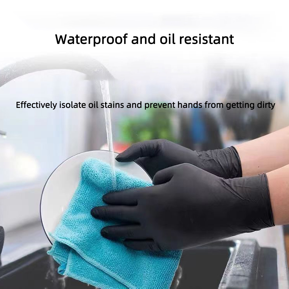 20/50/100pcs Black Vinyl Glove - огляд і ціна Rubber Glove Cleaning
