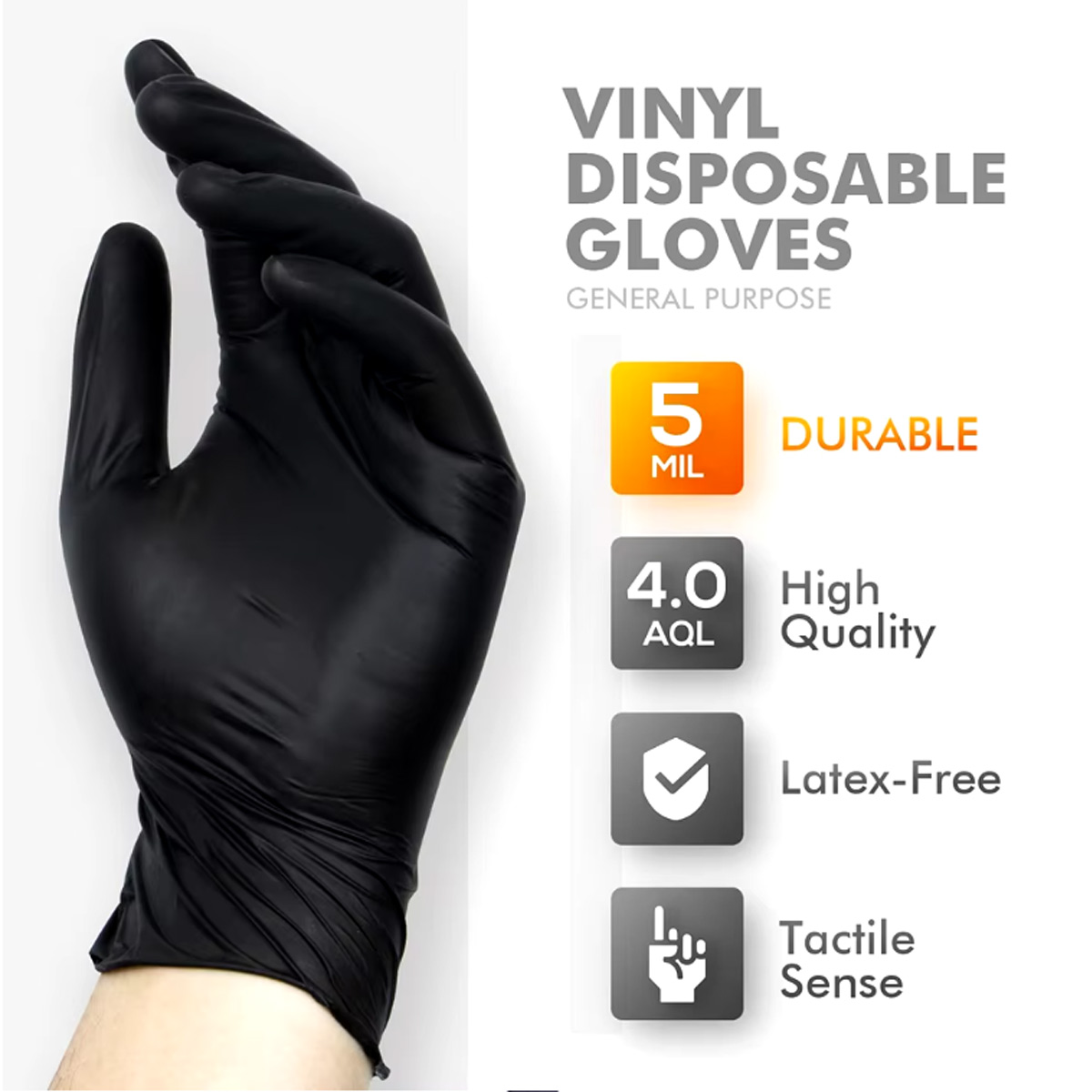 20/50/100pcs Black Vinyl Glove - огляд і ціна Rubber Glove Cleaning