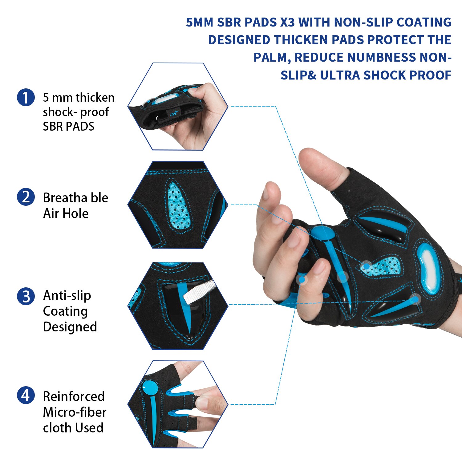 MOREOK Cycling Gloves,Breathab - огляд і ціна Cycling Glove Padded