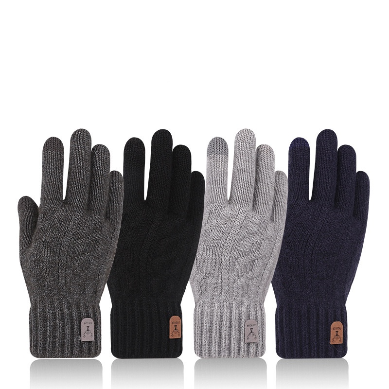 Men Winter Warm Wool Knitted G - огляд і ціна Wool Glove Lined