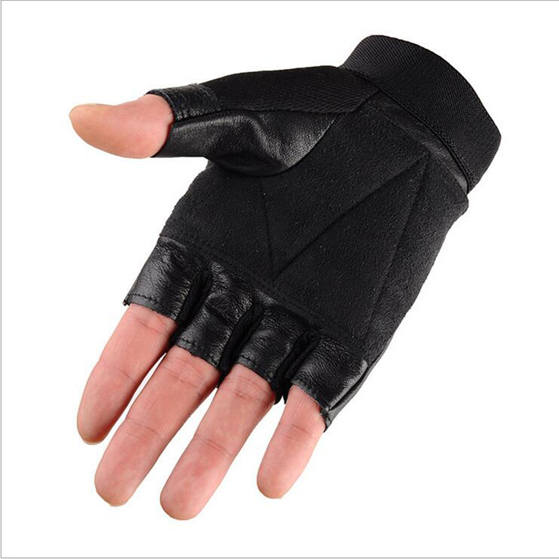 Men's Half Finger Leather Fitn - огляд і ціна Workout Glove Gym