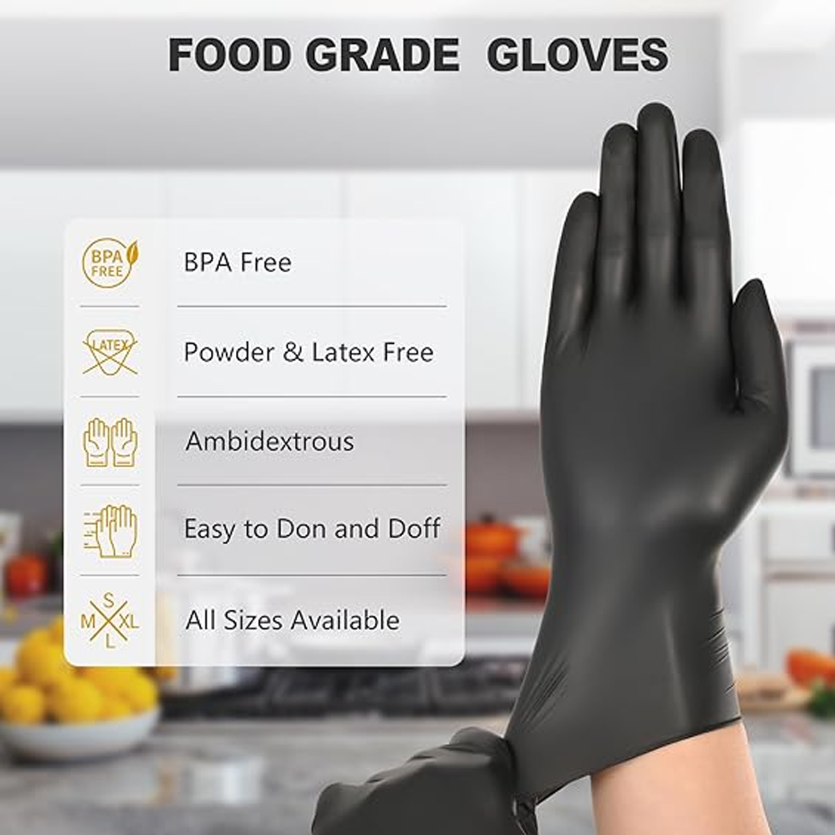 Heavy-Duty Black Disposable Ni - огляд і ціна Latex Disposable Glove
