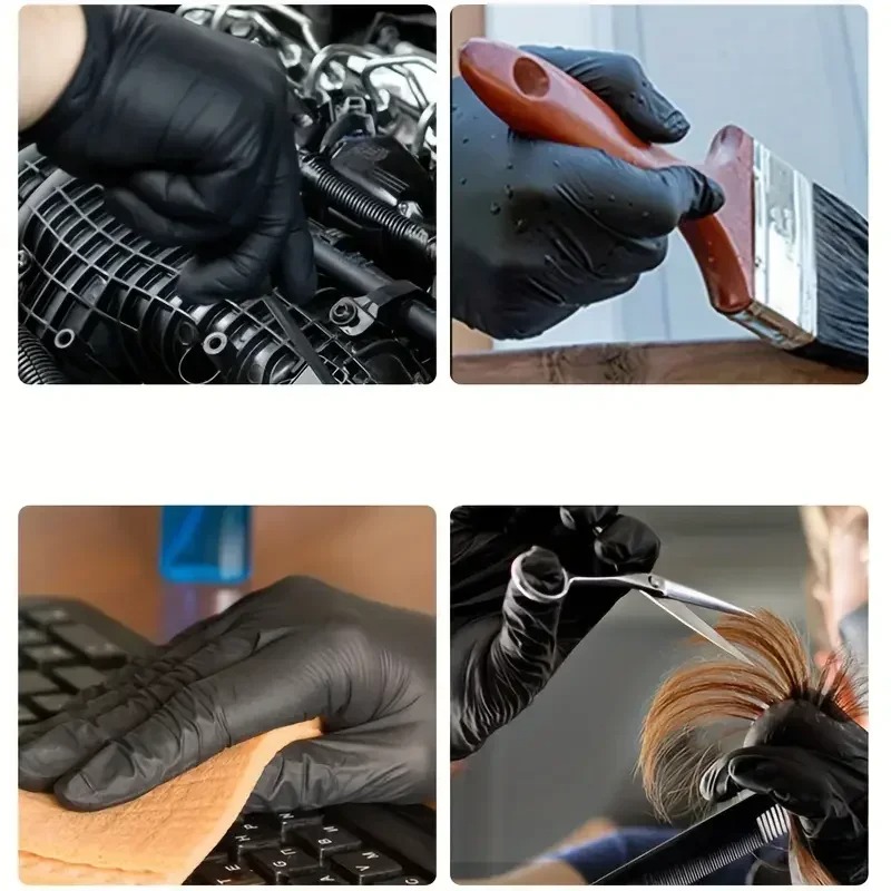 1/100pcs Disposable Black Glov - огляд і ціна Latex Disposable Glove